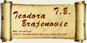 Teodora Brajenović vizit kartica